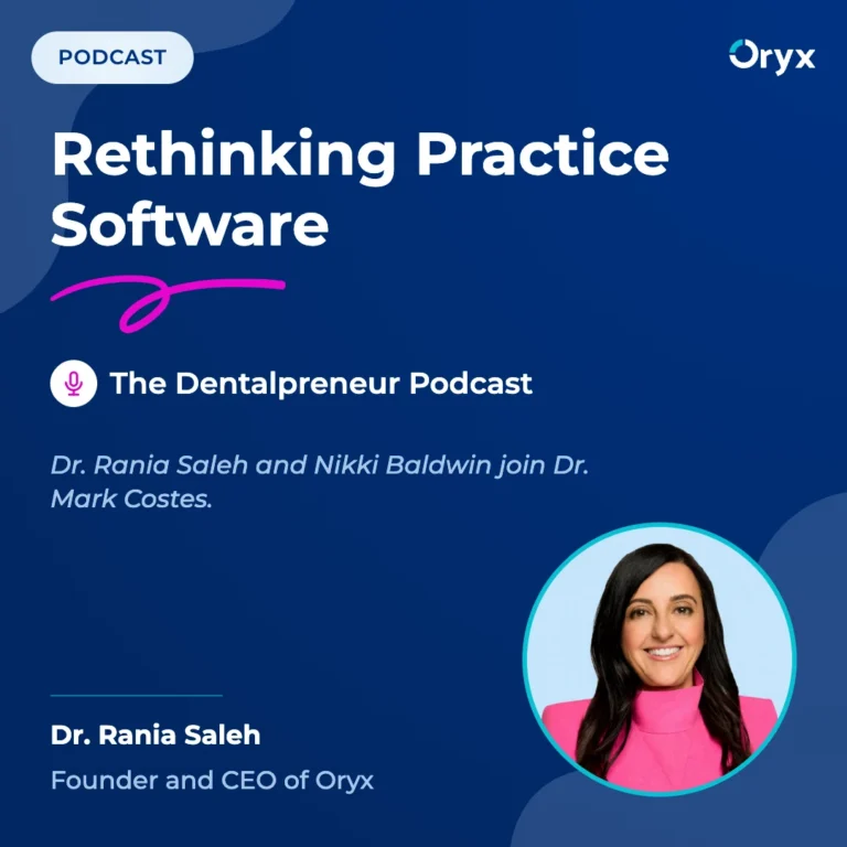 Dr. Rania Saleh on The Dentalpreneur Podcast discussing practice software with Nikki Baldwin