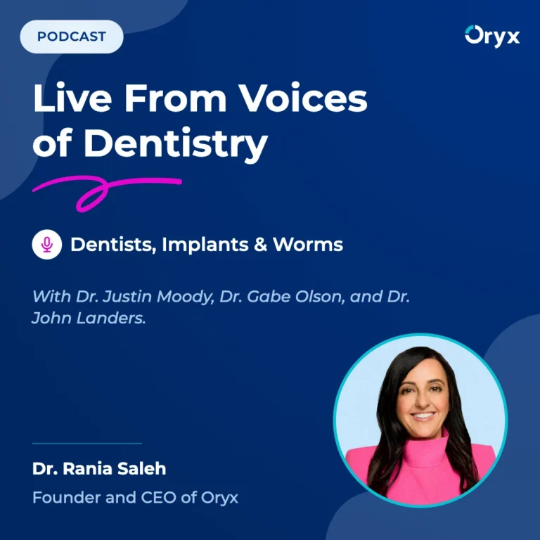 Dr. Rania Saleh on the Dentists, Implants and Worms podcast recorded live at Voices of Dentistry