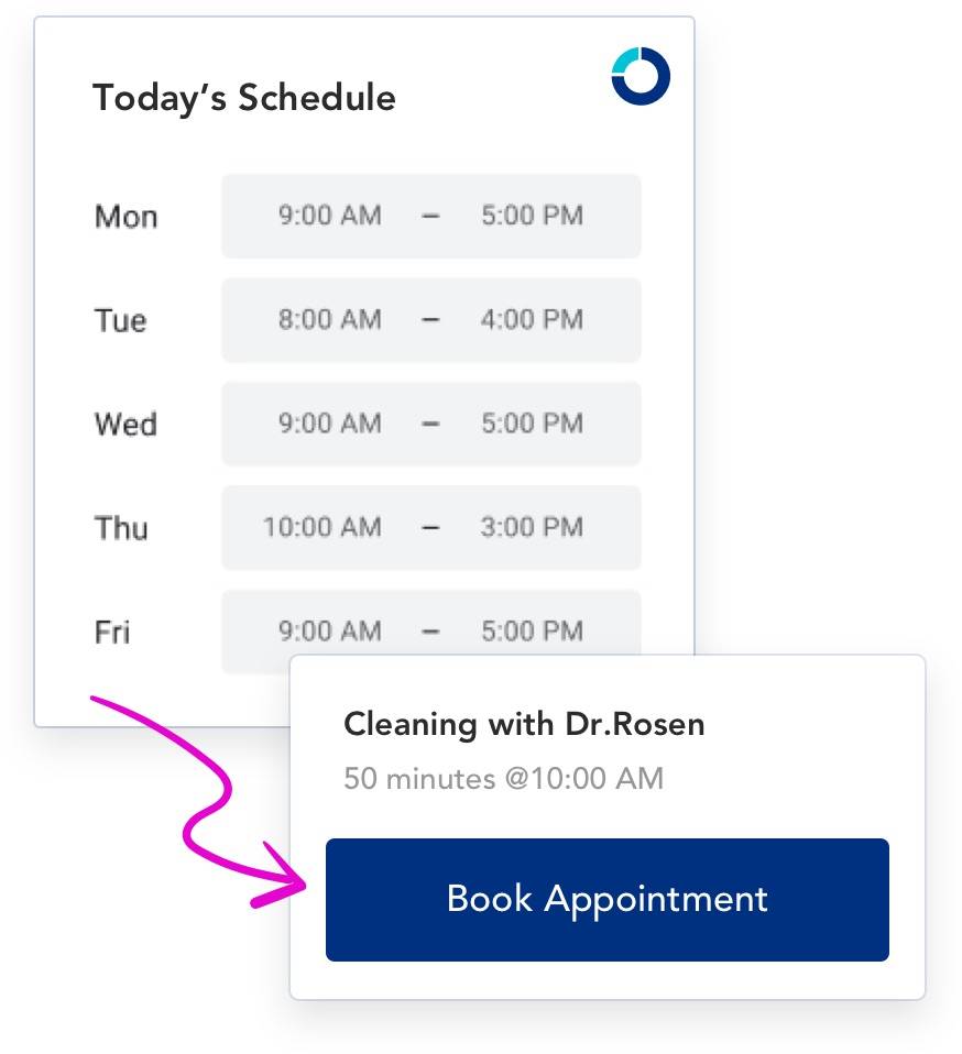 Oryx Dental Schedule with appointment reminder