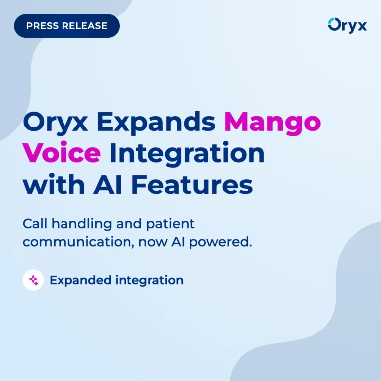 Oryx Dental expands its Mango Voice integration to include AI features