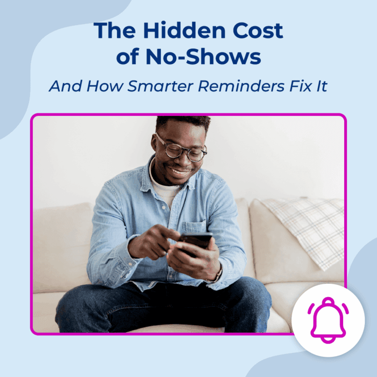 Patient checking an appointment reminder on their phone, illustrating how smarter reminders reduce dental no-shows.