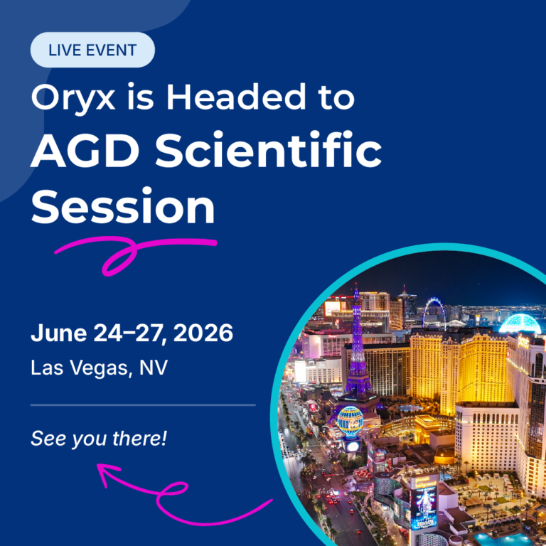 Oryx is headed to AGD Scientific Session, June 24–27, 2026 in Las Vegas, NV. See you there!