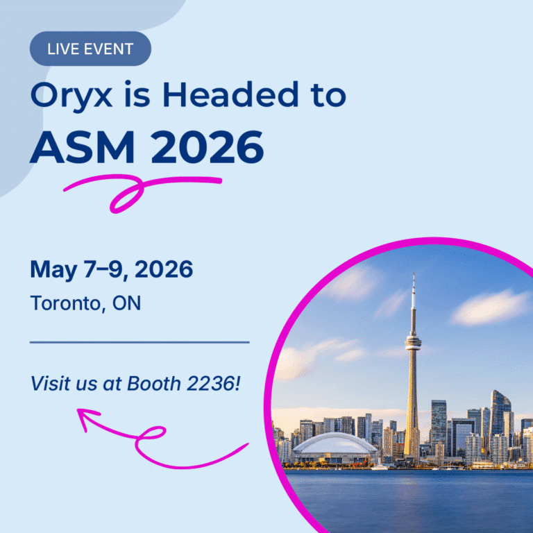 Oryx is exhibiting at ASM 2026, May 7–9 at the Metro Toronto Convention Centre in Toronto, ON. Visit us at Booth #2236.