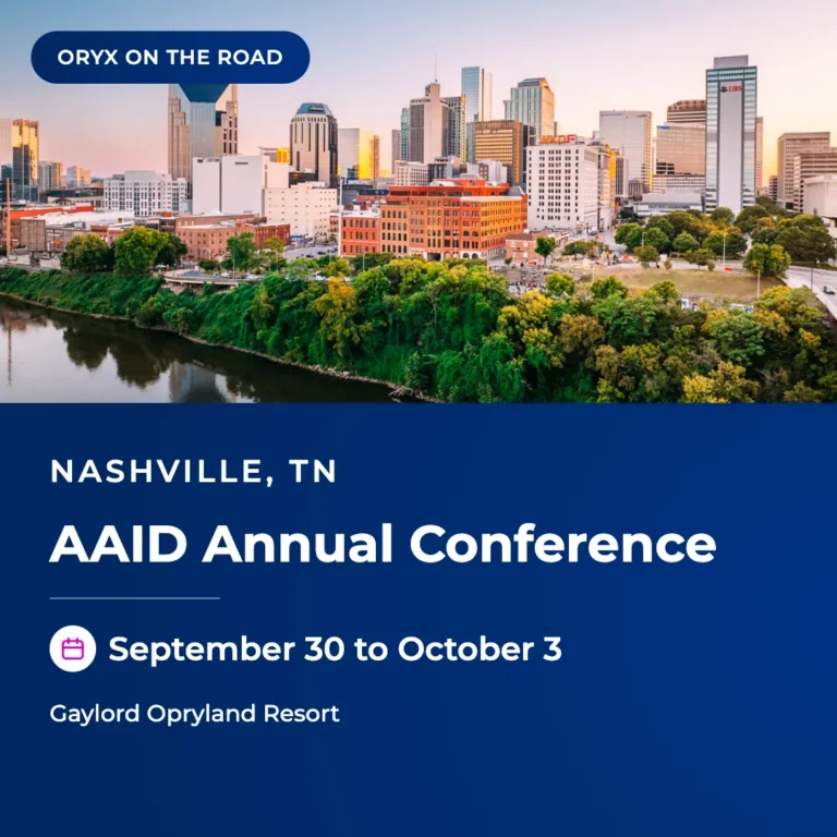 AAID Annual Conference 2026 in Nashville, September 30 to October 3, with the Nashville skyline at sunrise
