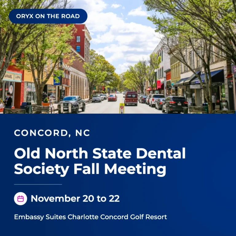 Old North State Dental Society Fall Meeting 2026, November 20 to 22, with downtown Concord, North Carolina in the background